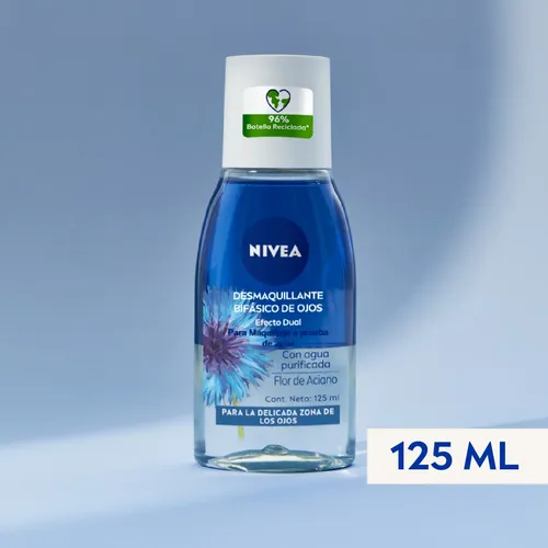 Desmaquillante bifásico de ojos NIVEA Efecto Dual para piel sensible x 125 ml