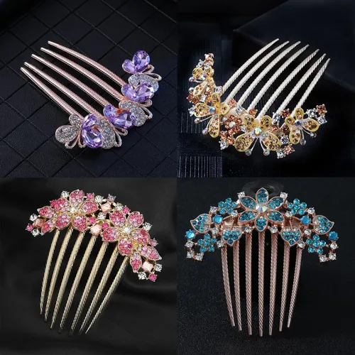Paquete De 4 Peine De Novia Con Brillantespeines Para Gxs