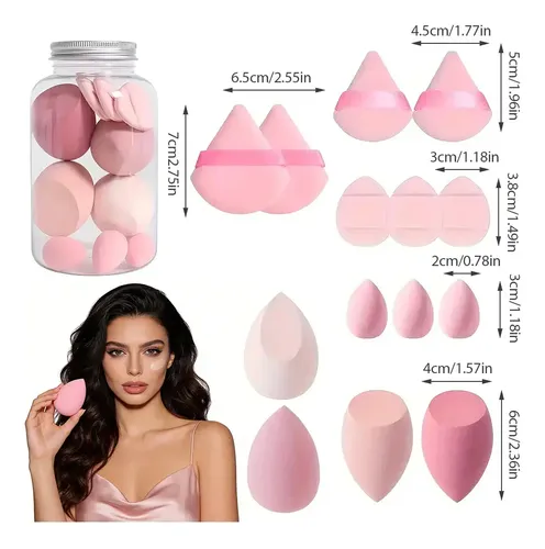 P/j Set 14 Esponjas Para Maquillaje Tipo Beauty Blender