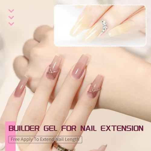 Juego De Gel Builder Color Gel Con Top Coat Y Base Coat 24