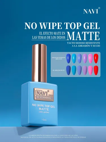 Navi Top Coat Efecto Matte 15ml Uñas Transparente