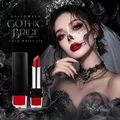 Goth Makeup Kit 6pcs Halloween White Foundation & Black