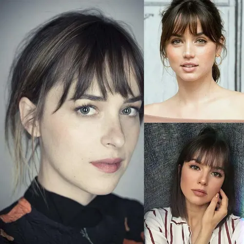 Clip En Flequillo Cabello Humano Pieza De Cabello Air Bangs