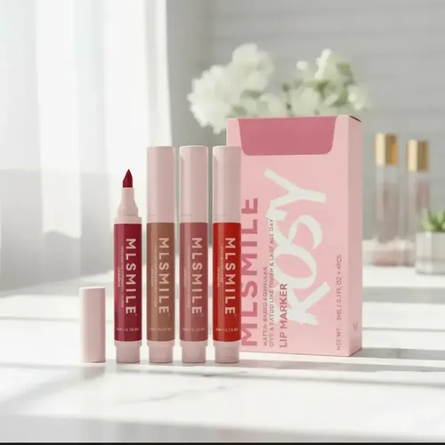 Set 4 Delineadores Labiales Mate Impermeables Fibra Tatoo