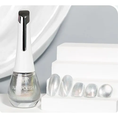 Esmalte Cat Eye Magnético Aurora Silver 16 Ml, Rápido