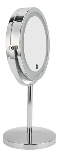 Espejo De Maquillaje Led Redondo Con Aumento De Doble Cara