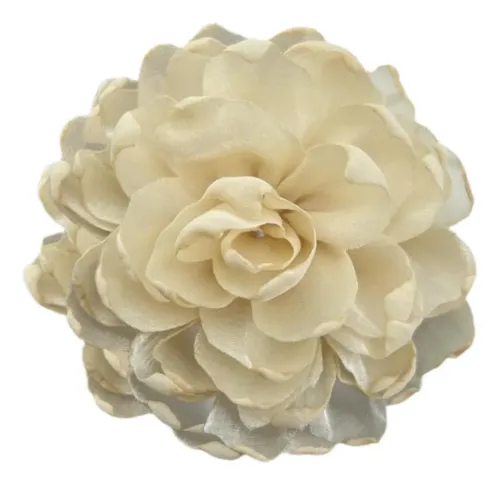 2 Broche De Flores Con Pinza Para El Pelo Para Mujer, Beige