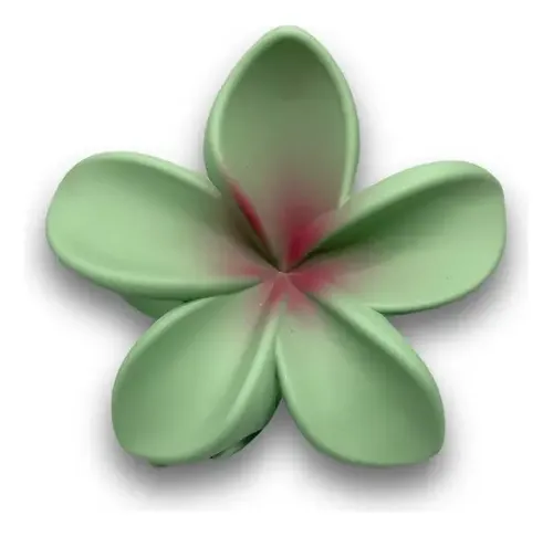Pack Broches Hebilla De Pelo Flor Hawái Mate En Degrades X4 Rosa/amarillo/celeste/verde