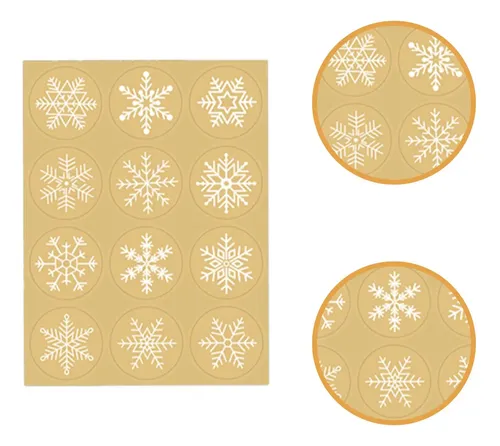 – Pegatinas De Copos De Nieve Decorativas Navideñas,