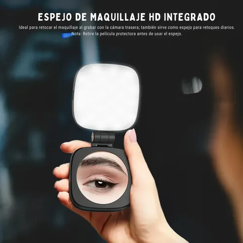 Luz Magnética Para Selfies Neewer Basics Nl48b Espejo Hd Conector Usb-c Con 700lux (cri 95)