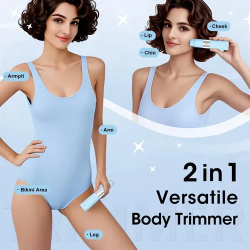 Depiladora Eléctrica Recortadora Bikini Qreeyx Doble Cabezal