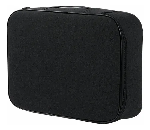Portacosmeticos Neceser Organizador Viaje Maquillaje Estuche Negro Lisa