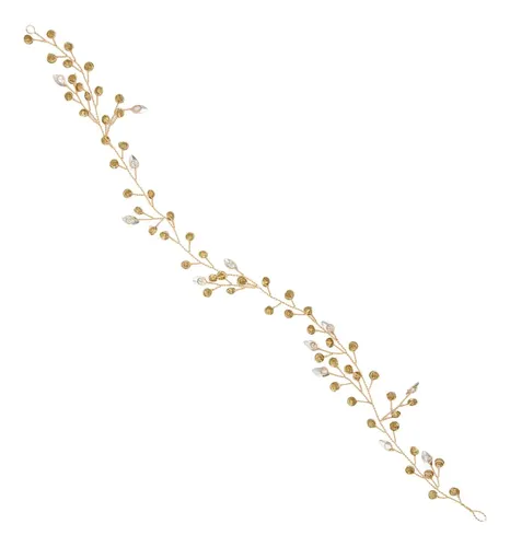 Gold Rhinestone Bridal Hair Vine Classic Simple Wedding