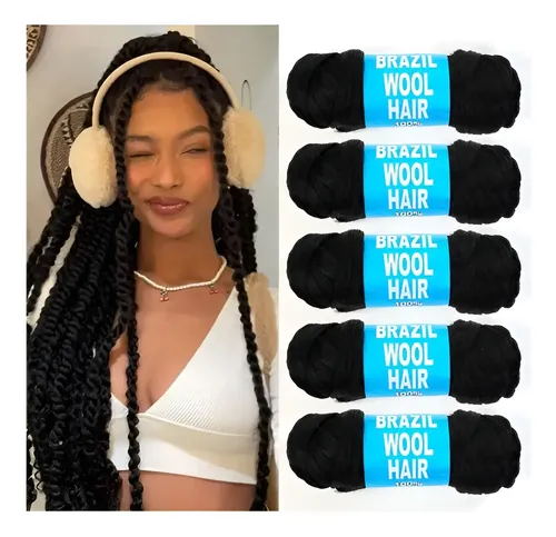 Hilo Lana Kanekalón Para Trenzas Africanas Y Rastas Rollo