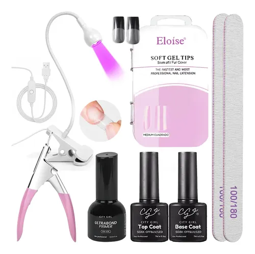 Kit Manicura Soft Gel Inicial Principiante Esmaltado Uv Led