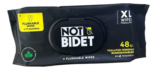 Not Bidet Toallitas Intimas Biodegradables X 48u S/fragancia
