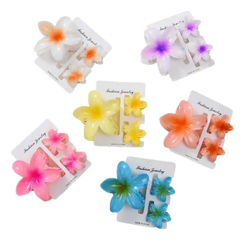 Pack Ganchos Flor Plástica Para El Pelo 18 Pieces
