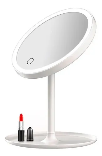 Espejo Doble Aumento 360° Luz Led  Maquillaje Carga Usb