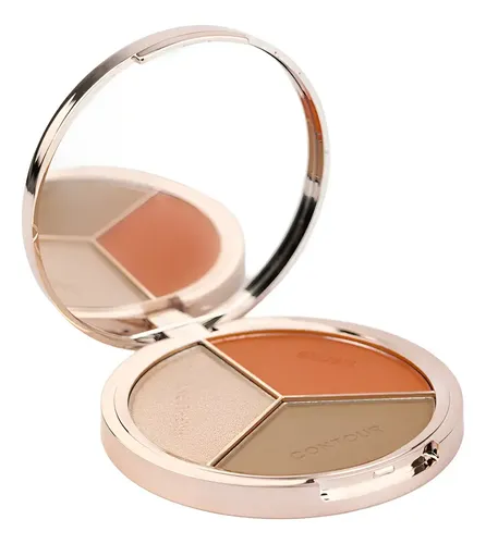 Paleta Maquillaje City Girl Contorno Rubor Iluminador Con Espejo 3 Tonos