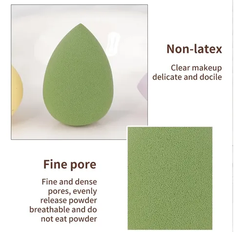 5 Esponjas De Maquillaje Mini Beauty Blender Con Estuches