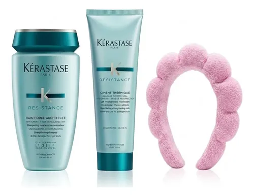 Combo Kerastase Force Bain + Termico + Vincha De Regalo