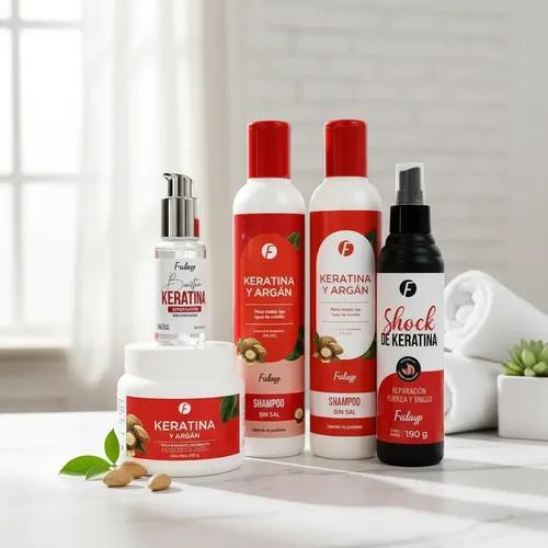 Kit Keratina Y Argan Frilayp Sh+ac+serum+spray+mascara