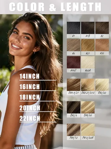 Cinta Adhesiva Para Extensiones De Cabello, 35 Cm, Color Rub