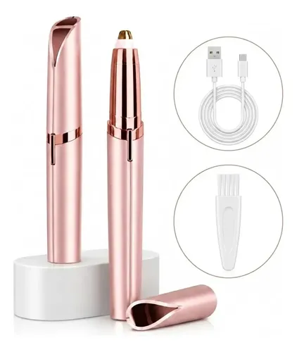 Depilador Mini Electrico 2 En 1 Vello Facial Y Cejas Rosa