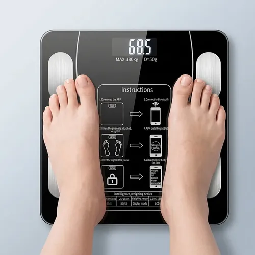 Bascula Corporal Bluetooth Con Sensores De Bioimpedancia