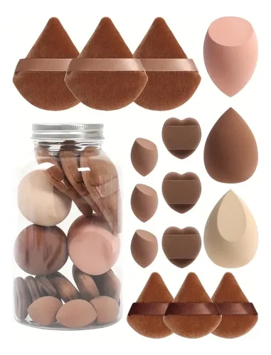 15 Esponjas Maquillaje Triángulo Líquido Crema