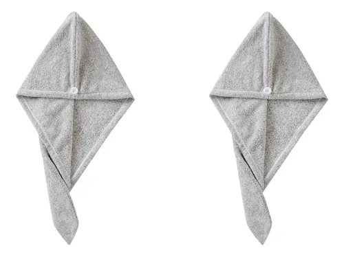 2 Gorros De Baño Ecológicos De Carbón De Bambú Para Secar El