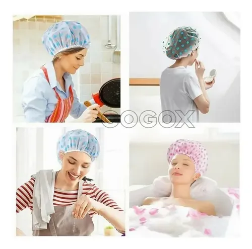 ` L 6 Gorro Baño Capa Elástico Impermeable Plástico U