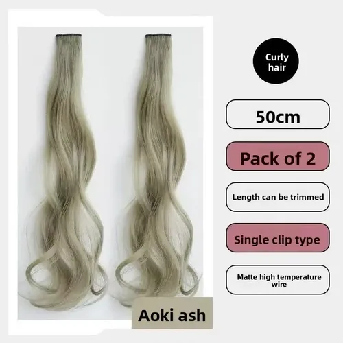 Set De 2 Extensiones Sintéticas De Pelo Rizado De Colores De