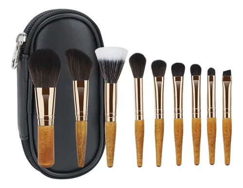 Brochas De Maquillaje Profesionales De 9 Piezas Con Mango