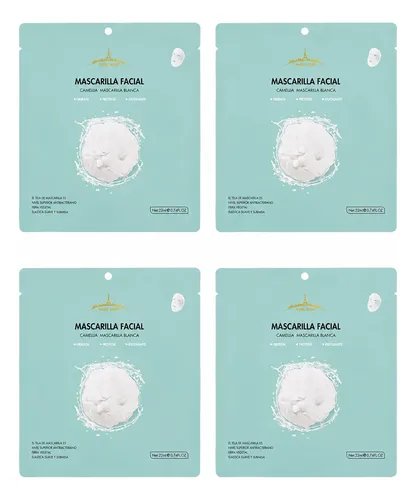 Set X4 Mascarilla Blanca Facial Camellia Paris Night