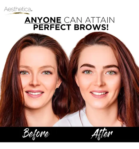 Kit De Contorno De Cejas Aesthetica 16 Piezas Maquillaje