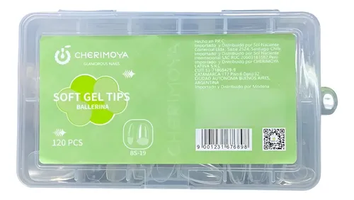Tips Soft Gel Cortos Cherimoya – 120 Un. Press Gel