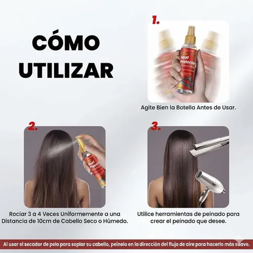 Protector Spray Calor Capilar Aloe Peinado Térmico Antifrizz