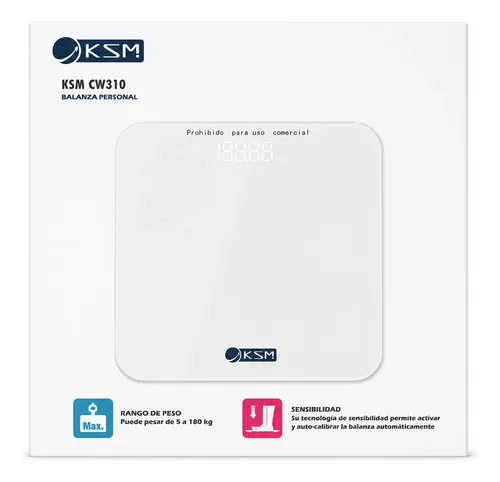Balanza Personal Digital Ksm Cw310 Blanca 180kg