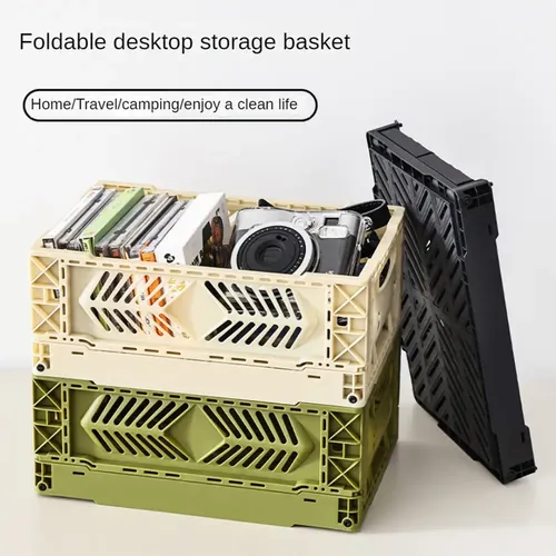 Canasta Plegable De Escritorio Para Maquillaje