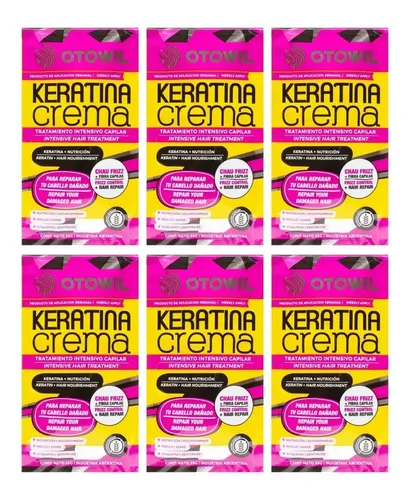 Otowil Keratina Crema Máscara Antifrizz Nutritiva X6 Sobres