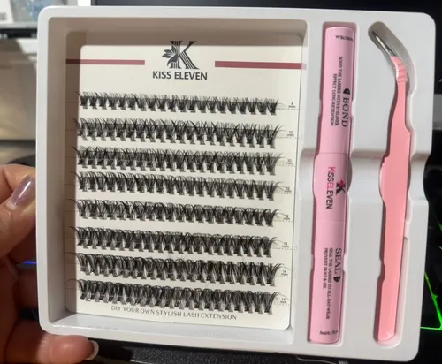 Kit Extension Pestaña Postizas Kiss Eleven Diy Mix 0.07d 30d