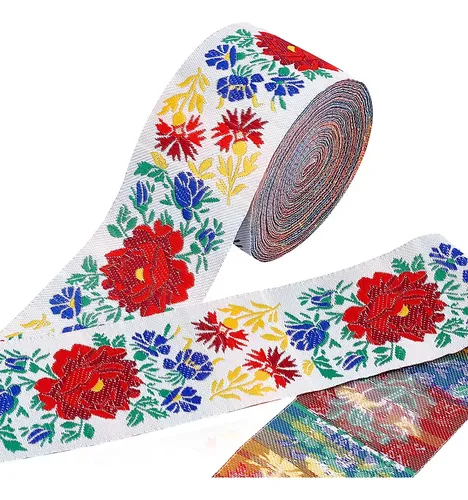 Cintas De Poliéster Bosmian Con Diseño Floral Y Colorido