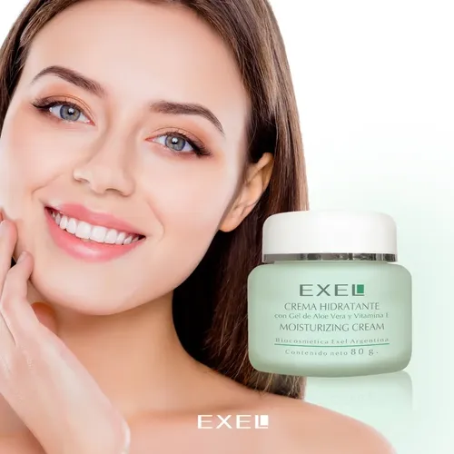 Crema Facial Exel Hidratante Con Gel De Aloe Y Vita E 80ml Todo Tipo De Piel Día/noche