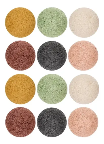 Paquete De 12 Esponjas Faciales Exfoliantes Suaves, De Limpi