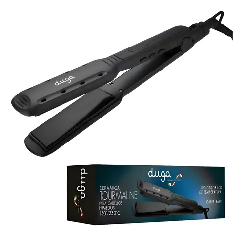 Planchita De Pelo Duga Humedo Seco Profesional Negro D207