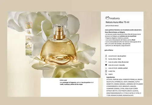 Aura Alba Eau De Parfum Femenino 75ml Natura Vegano