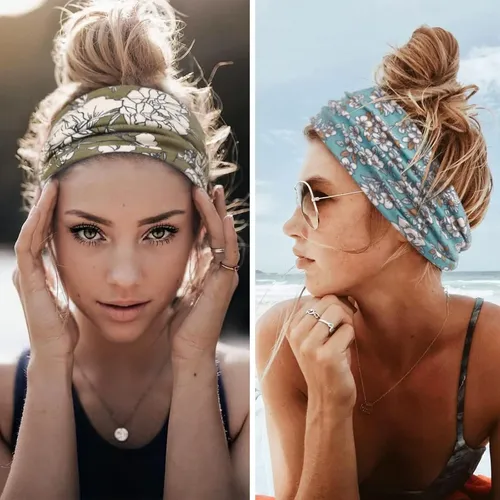 Bandanas Anchas De Mujer Huachi Boho 6 Uds