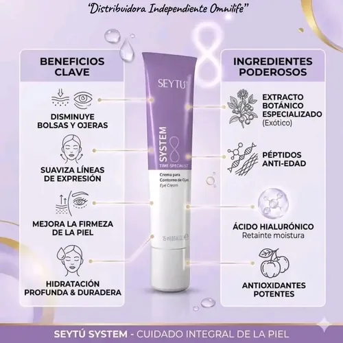 Crema Contorno Ojos Time-specialist Seytú Omnilife Antiedad