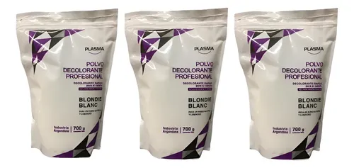 3u Polvo Decolorante Blondie Blanc Plasma Profesional 700gr – Blanco